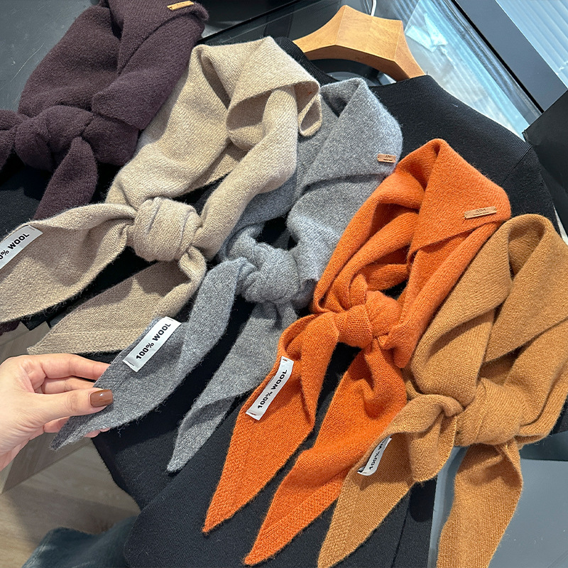 Cashmere Pashmina Wrap - Örme Atkı Kadın %100 Yün Kışlık