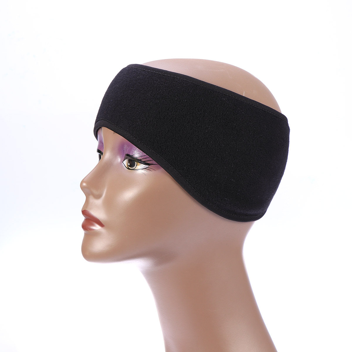 Fleece Ear Warmer Band - Uniseks Siyah Kulak Isıtıcı Kafa Bandı,