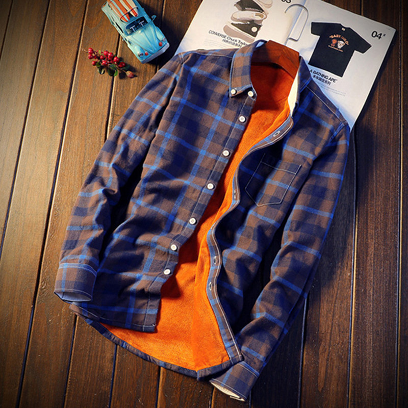Flannel Shirt Lined - Erkekler ekose oduncu gömleği erkek rahat