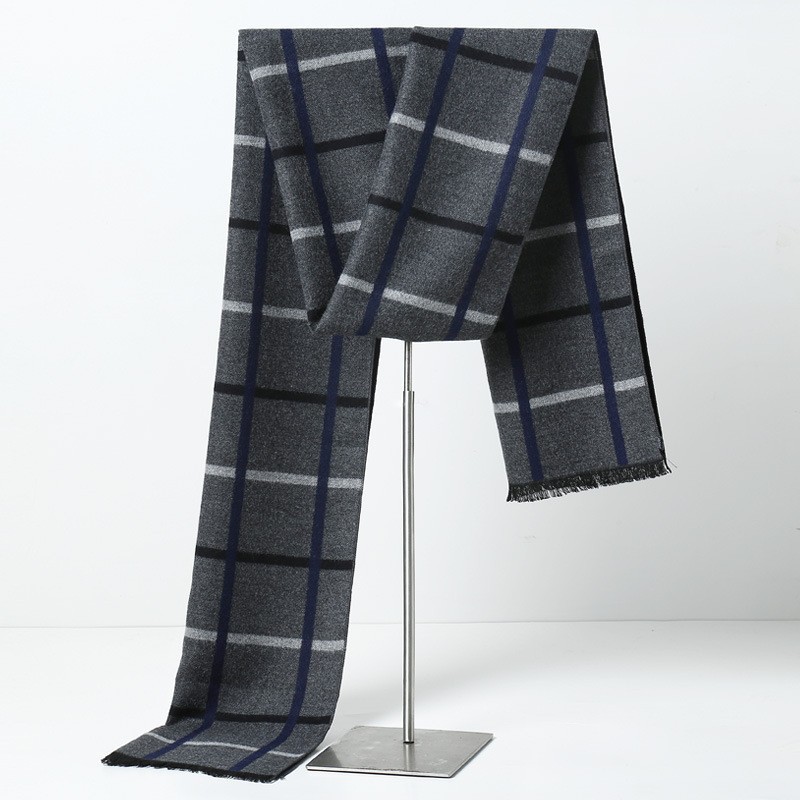 Wool Scarf Men - Tasarımcı Marka Ekose Erkek Atkılar Kış