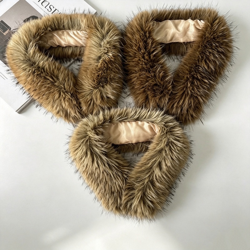 Shawl Wrap Winter - Kışlık Mont Peluş Kürk Yaka Detaylı