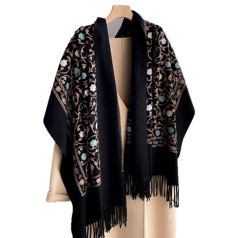 2025 Yeni İşlemeli Kaşmir Eşar - Cashmere Pashmina Wrap incelemesi ve fiyatı