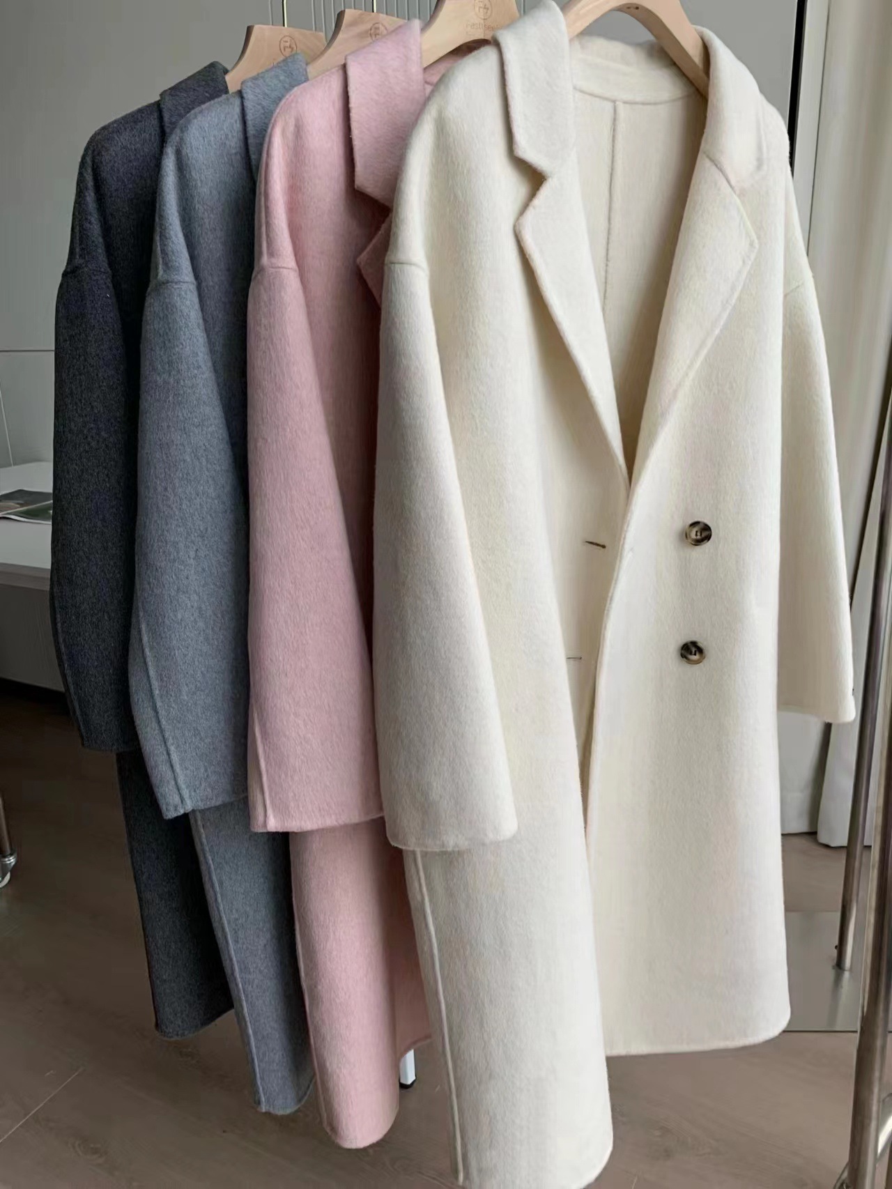 2025 Bahar Kadın Kruvaze Yün C - Wool Coat Peacoat incelemesi ve fiyatı